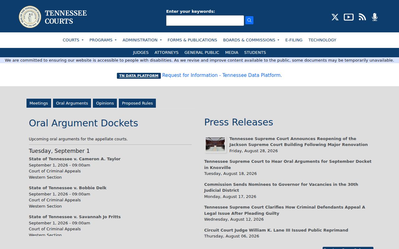 Wayne County court record and warrant information entry point